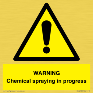 WARNING Chemical spraying in progress